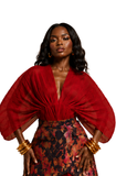 Jellyfish Pleats Top (Red)