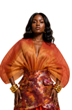 Jellyfish Pleats Top (Orange)