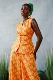 Icon Print Linen Sleeveless Shirt
