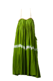 Raffia Strap Gathered Dress