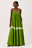 Raffia Strap Gathered Dress