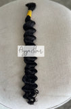 Boho Beach Wave Human Braiding Hair (Black)