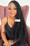 Boho Beach Wave Human Braiding Hair (Black)