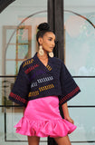 Crop Jacket (Navy)