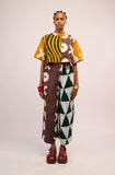 Brown and White Culottes