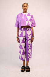 Lilac and White Culottes