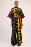 Orange and Black Wide Leg Pants