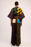 Orange and Black Wide Leg Pants