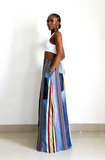 Denim and Aso-oke Pants