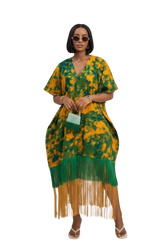 Double-Layered Fringe Kaftan
