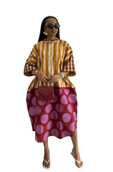 Levanah Kaftan (Nude & Mauve)