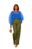 Jellyfish Pleats Top (Royal blue)