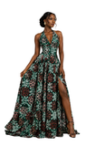 Anaya Dress (Green & Brown)