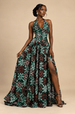 Anaya Dress (Green & Brown)