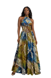 Cara Dress (Blue & Green)