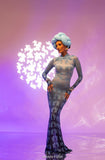 Iris Degraded Dress (Blue)