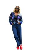 Patchwork Jacket (Dark Blue)