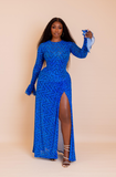 Milan Mesh Dress (Blue)