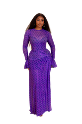 Milan Mesh Dress( Purple)