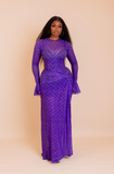 Milan Mesh Dress( Purple)