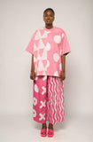 Pink and White Culottes