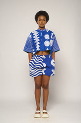 Blue and White Shorts