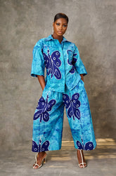 Butterfly Batik Culotte Set