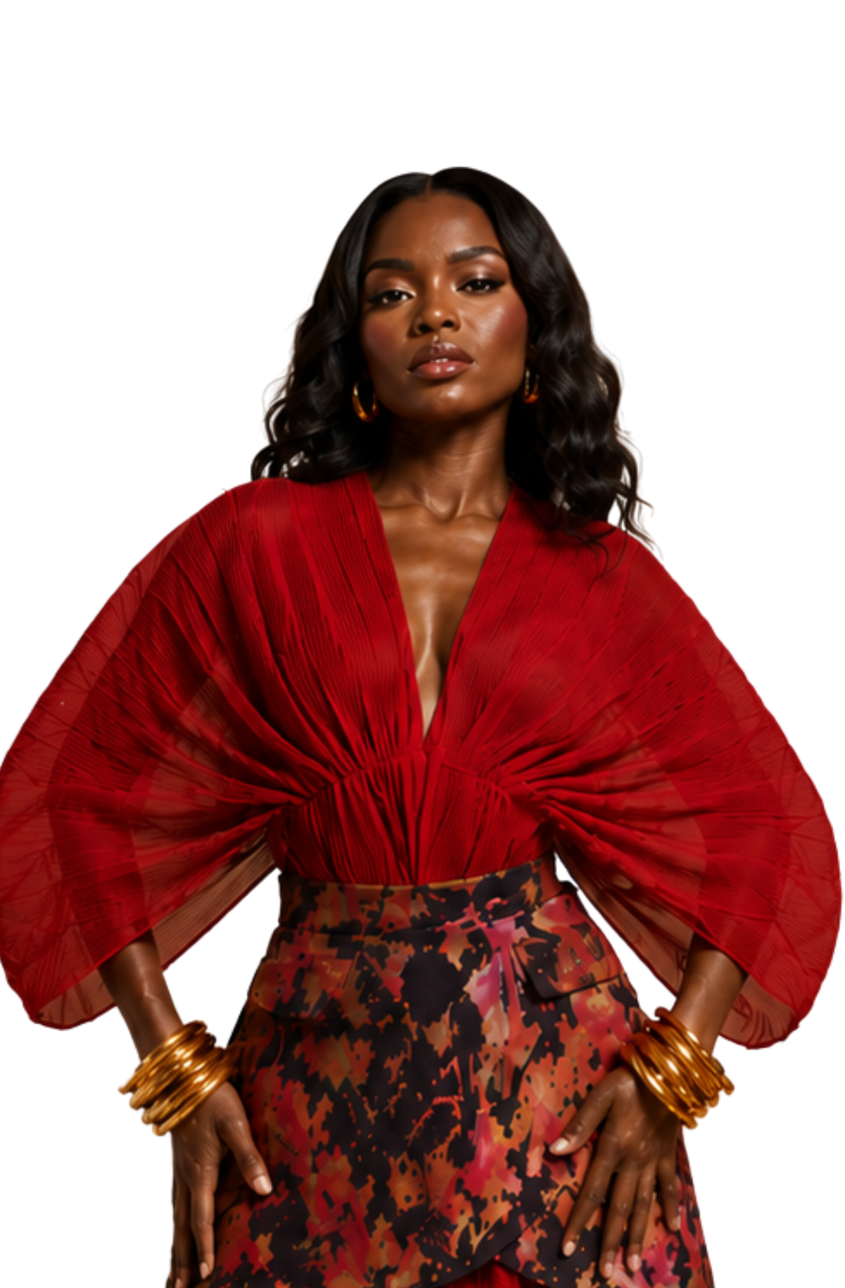 Jellyfish Pleats Top (Red)