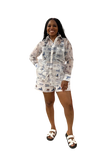 Eko Ile Organza Shorts set