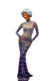 Iris Degraded Dress (Blue)