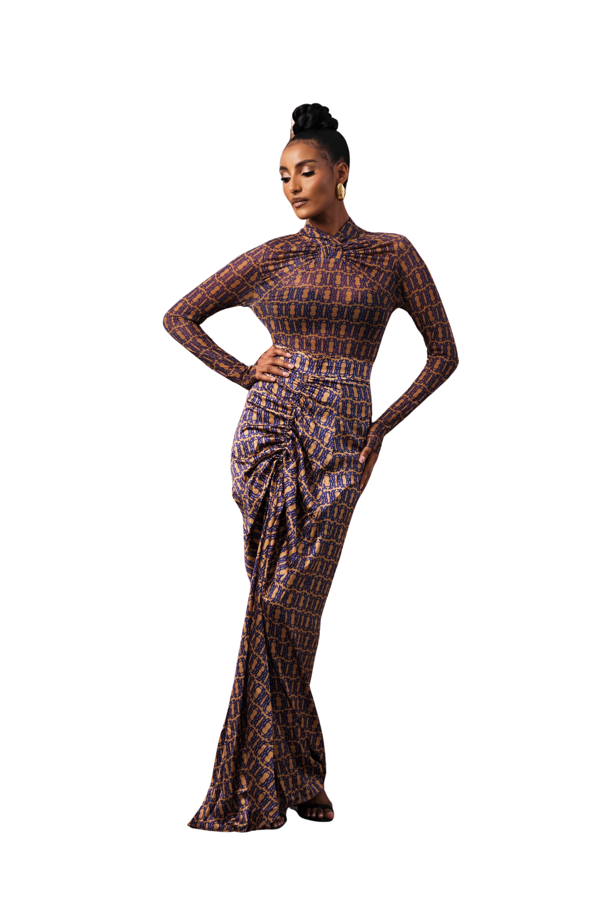 Benaya Skirt Anagram (Indigo)