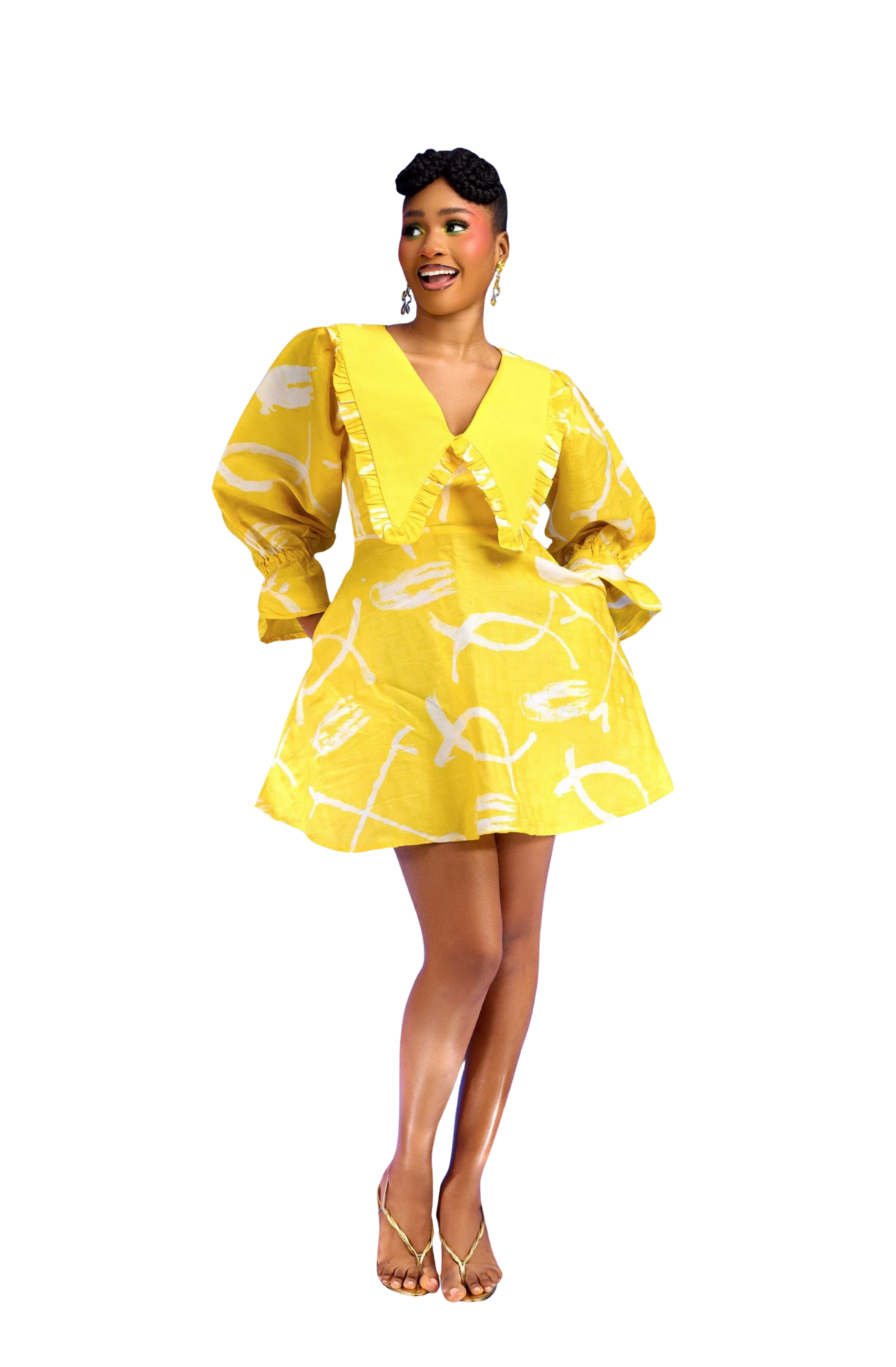 Efua Mini Dress (Yellow)