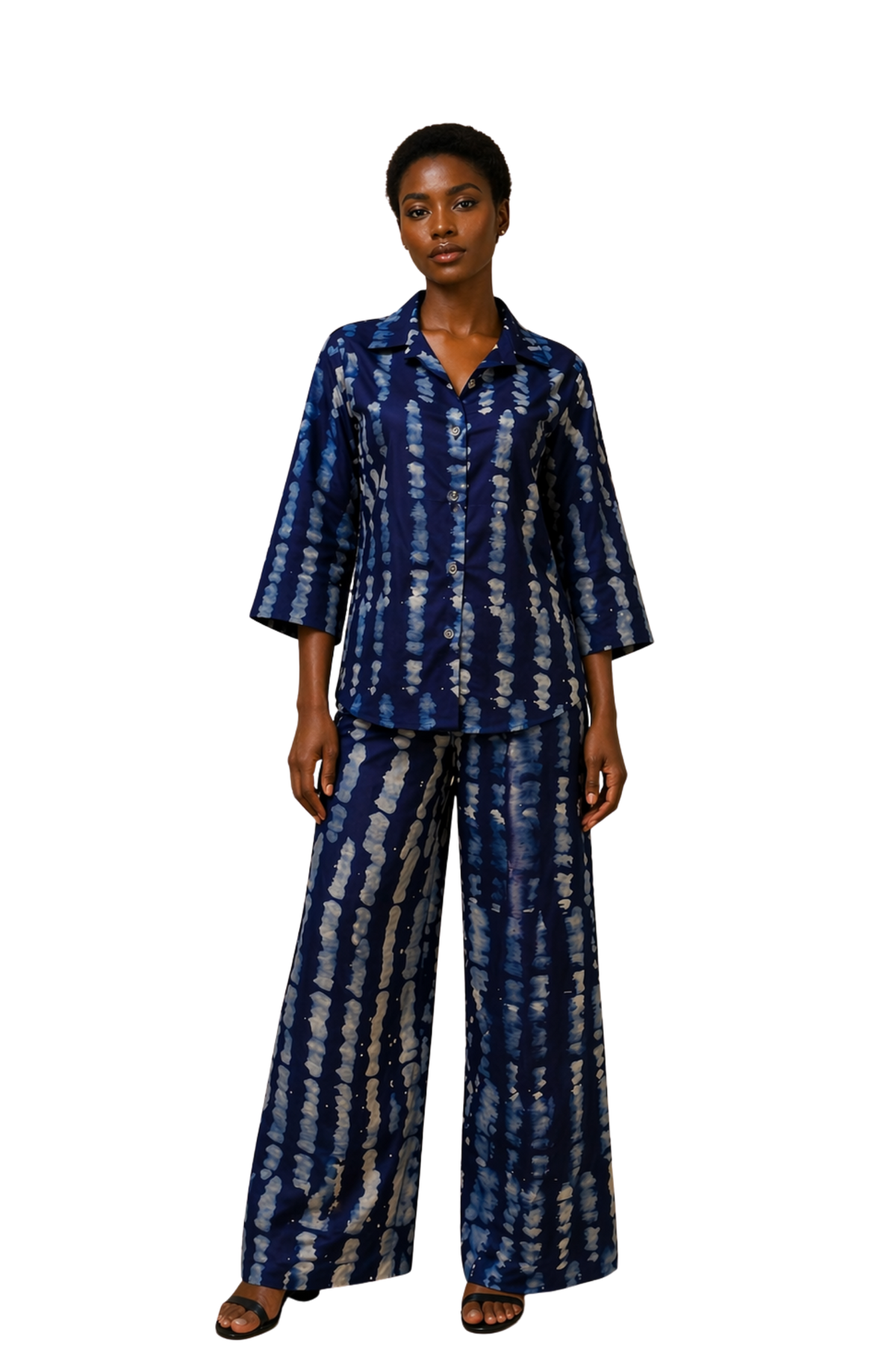 Denim Look Pants Set