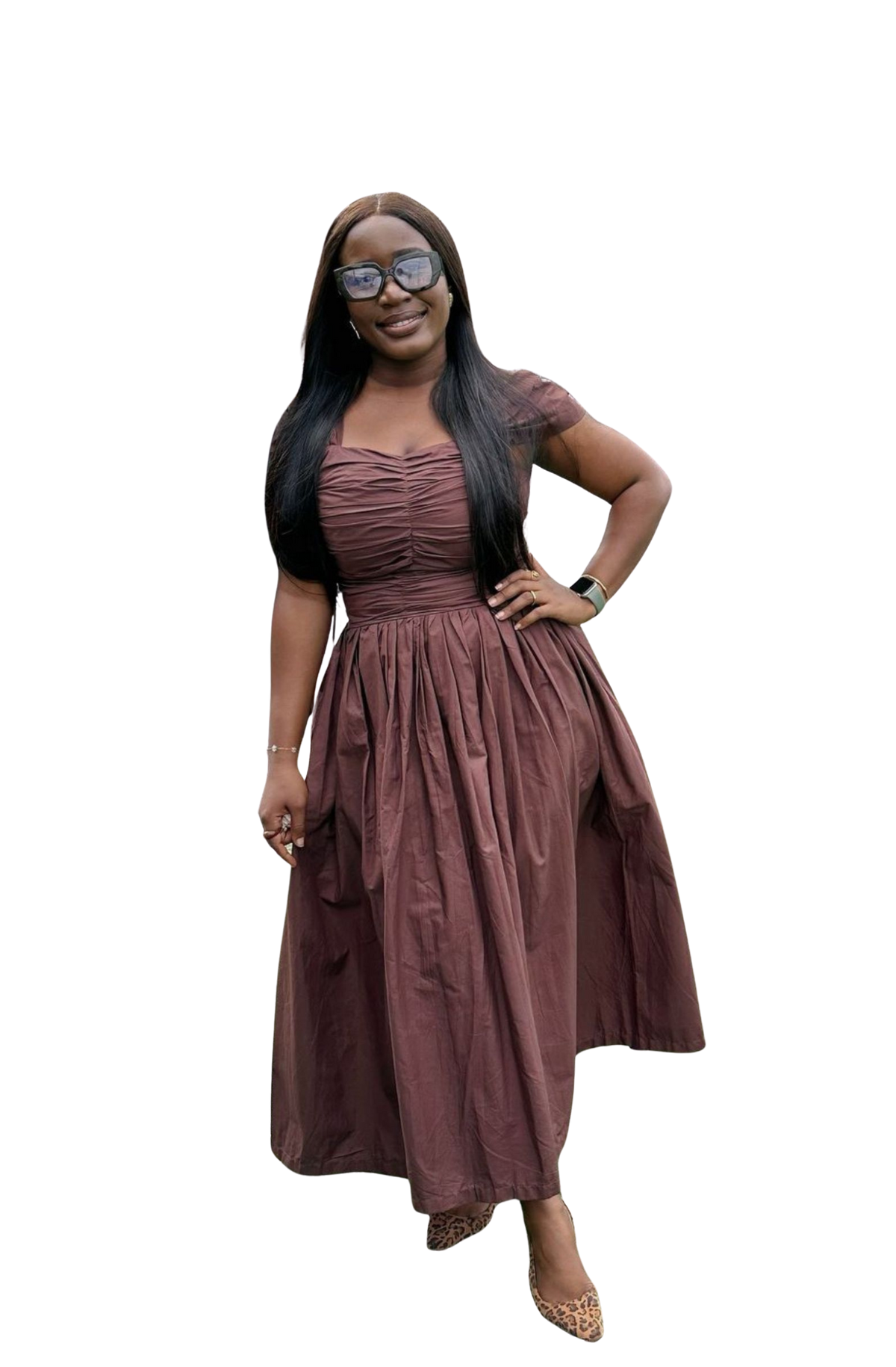 Calla Dress (Brown)