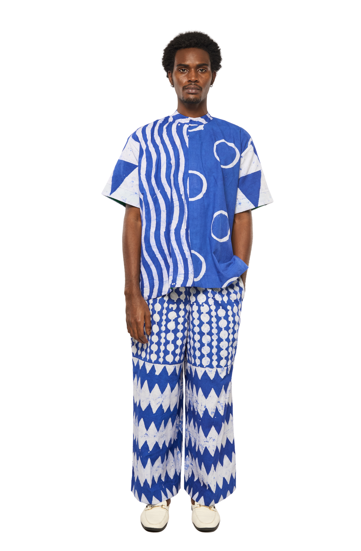 Blue and White Shirt