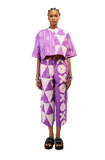 Lilac and White Crop Shirt