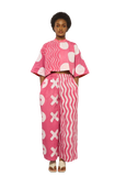 Pink and White Culottes