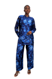 Print Silk/Chiffon Pants Set
