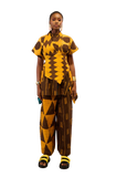 Yellow and Brown Multiprint Culottes