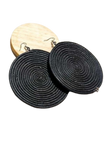Circular Sisal Earrings (Black)