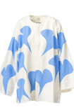 Ufan Slit Tunic Top (Pastel Blue)
