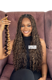 Boho Beach Wave Human Braiding Hair (Chocolate Caramel)