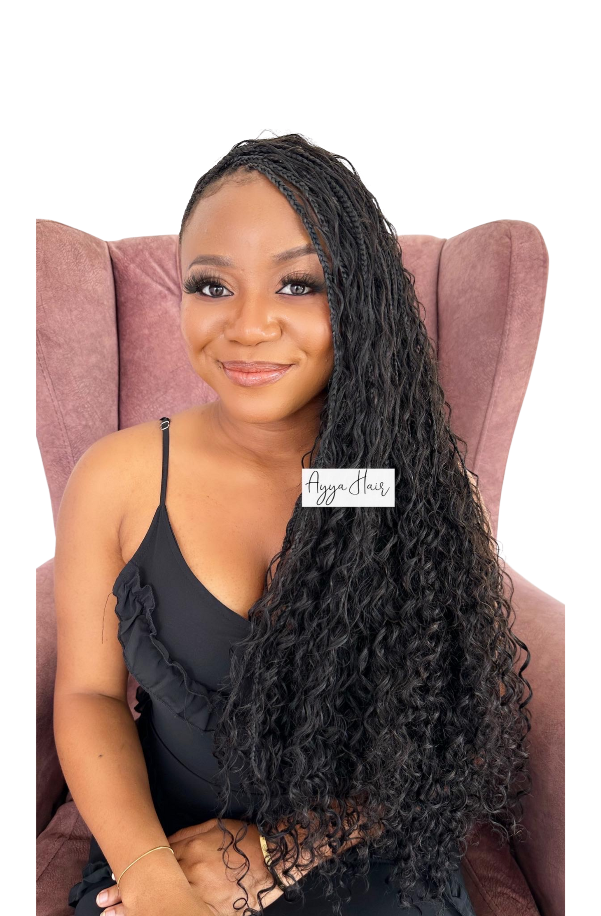 Boho Beach Wave Human Braiding Hair (Black)
