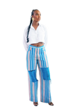 Turquoise Ripped Pants