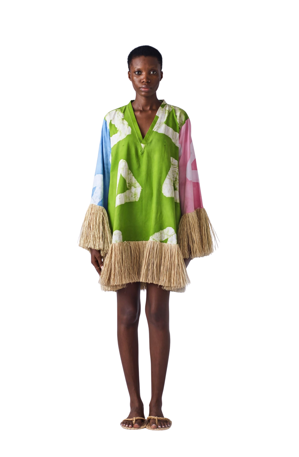 Straw Mini Dress (Multiprint)