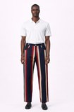 Men Aso-Oke Pants (Blue/Wine)