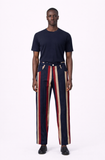 Men Aso-Oke Pants (Blue/Wine)