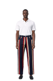 Men Aso-Oke Pants (Blue/Wine)