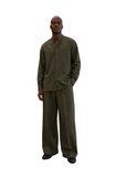 Men Linen Set (Olive)