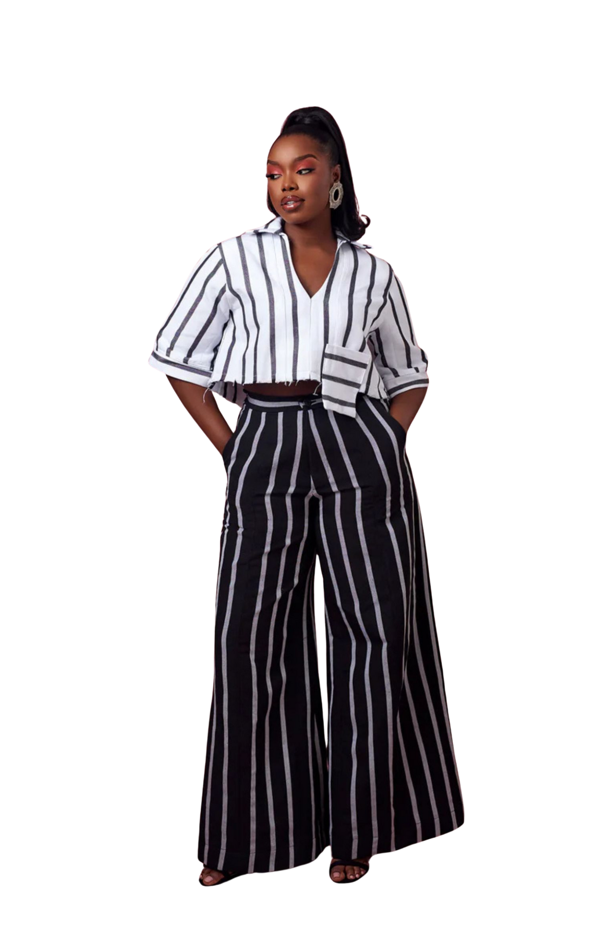 Monochrome Stripe Pants